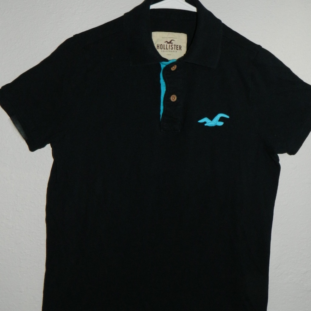 Black Hollister Men's Polo